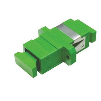 ADA-SCAPCUSGREEN Fiberworks AS  Adapter SM SC/APC-SPX Green With flange, metal clip, Zr. sleeve